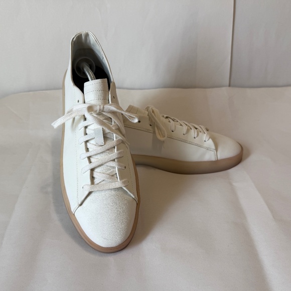 Fear of God Essentials- White 100% Leather Sneakers low top--Men's 10 - Picture 1 of 10